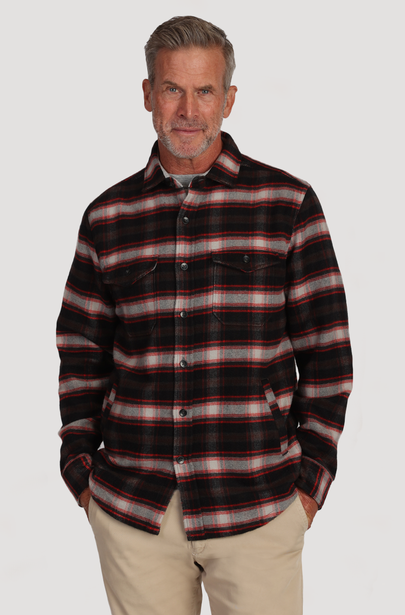 Apres Fleece Whiskey Checks Shirt Jacket