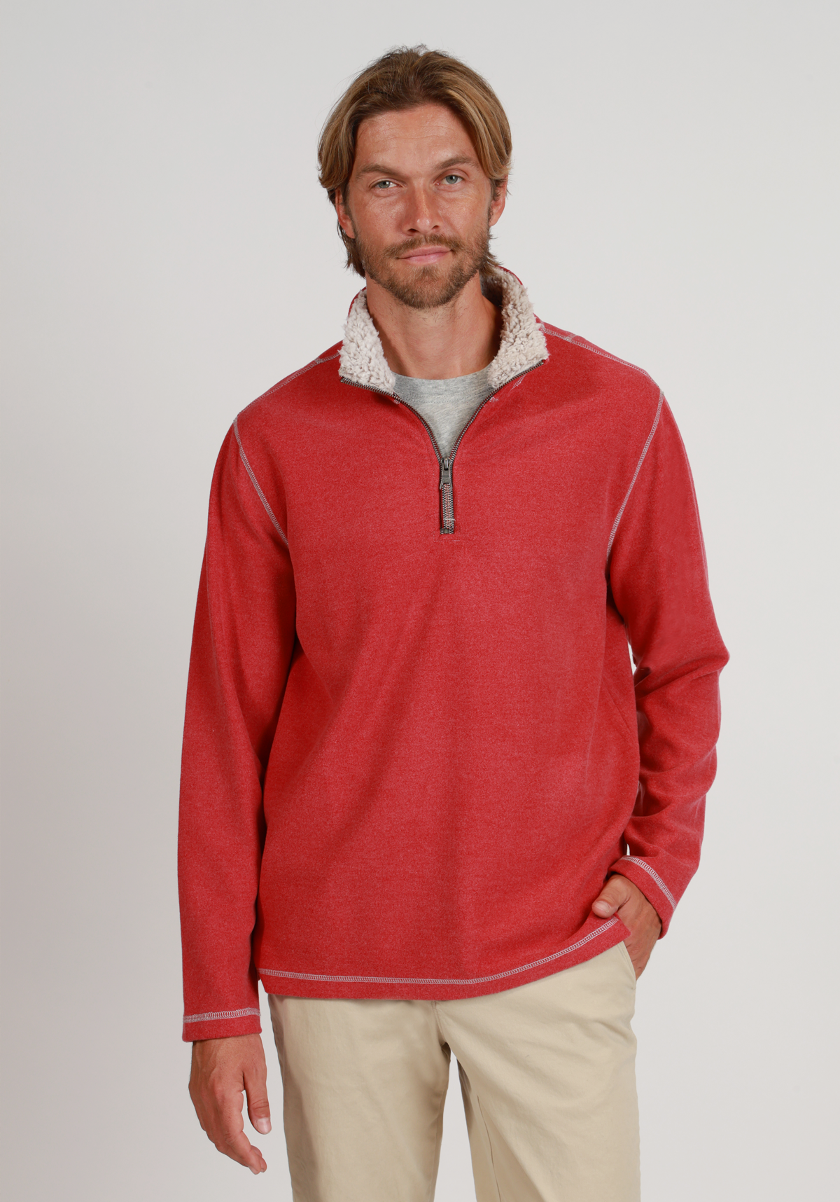 Melange Soft Fleece Quarter-Zip