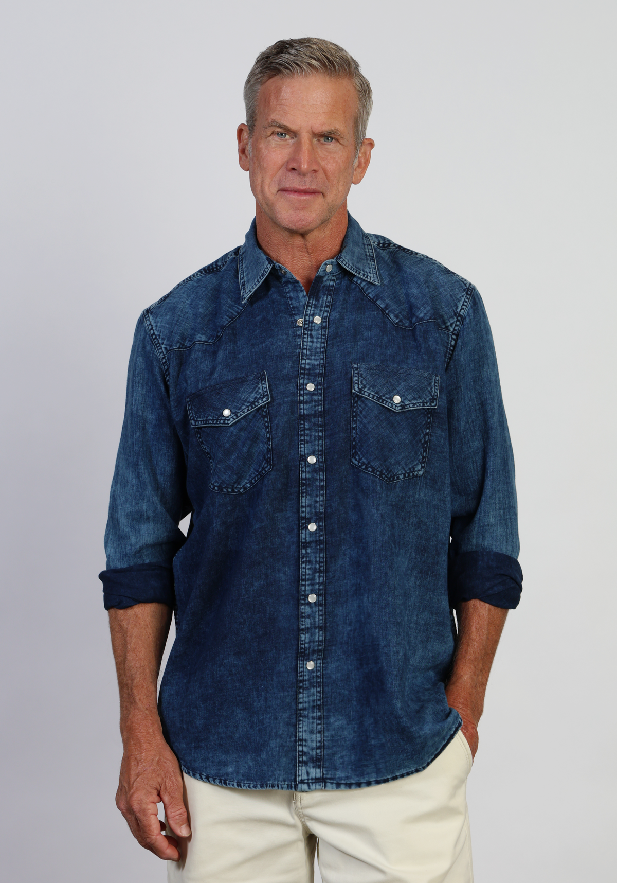 Roadhouse Indigo Western Shirt Roadhouse Indigo Western Shirt
