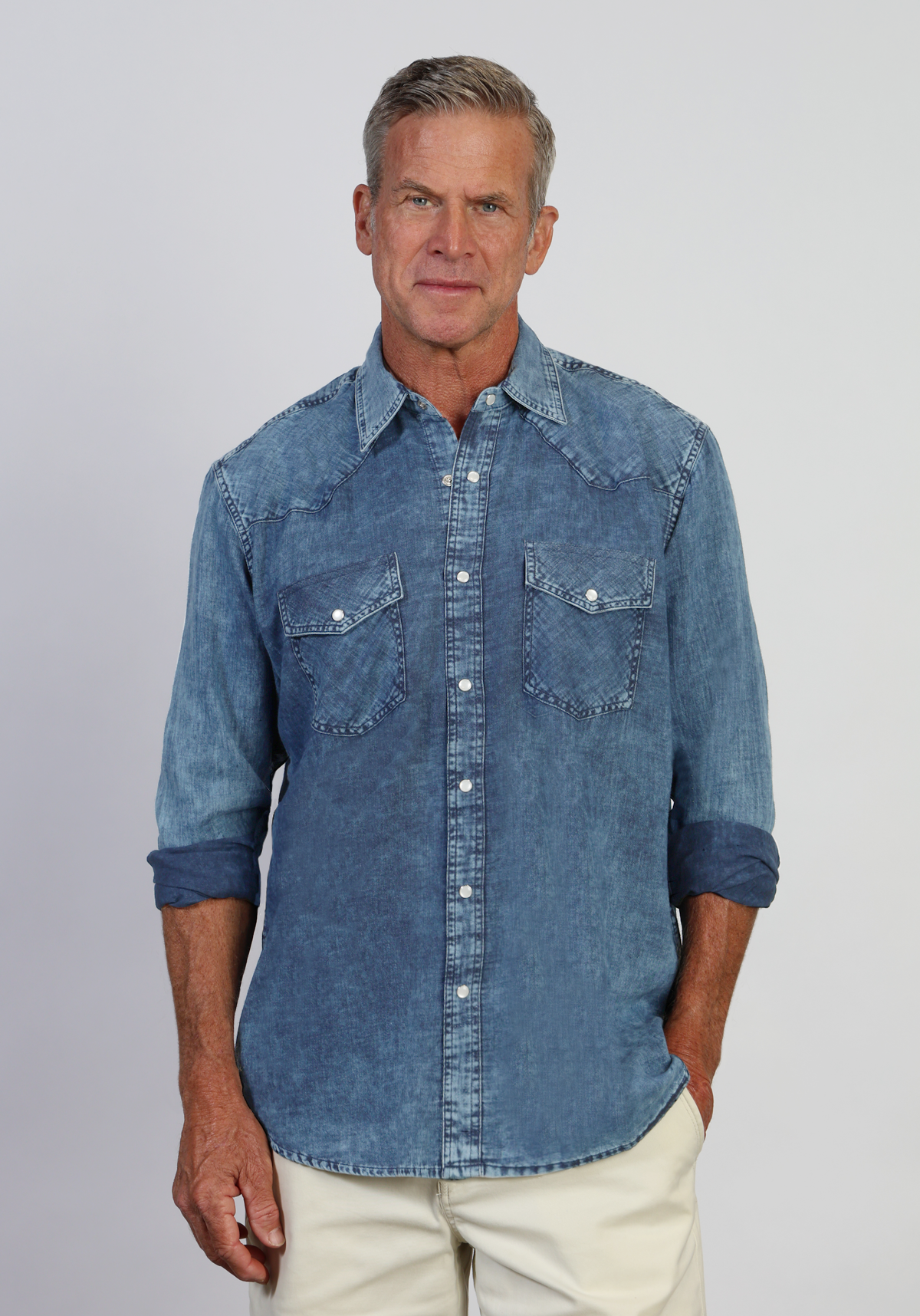 Roadhouse Indigo Western Shirt