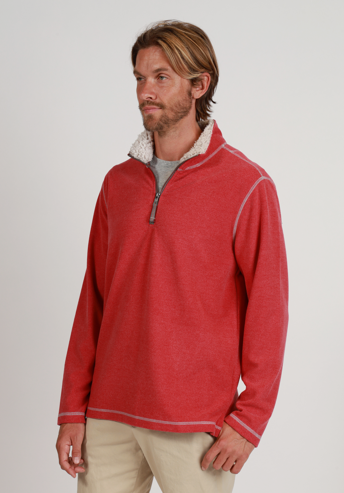 Melange Soft Fleece Quarter-Zip