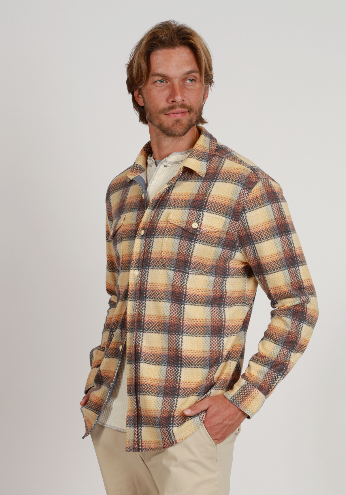 Cooper Sweater-Knit Plaid