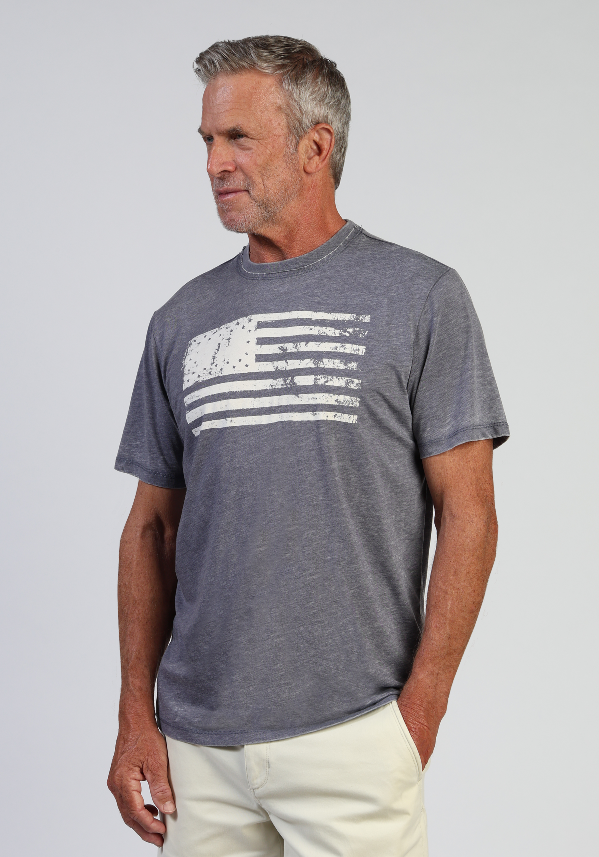 Vintage Flag Print Tee