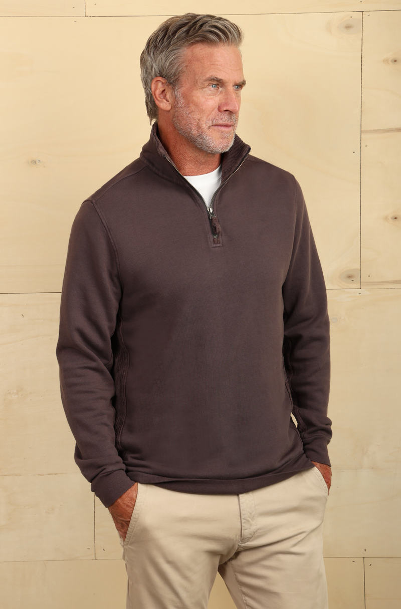 Aspen Cord Fleece Zip Pullover