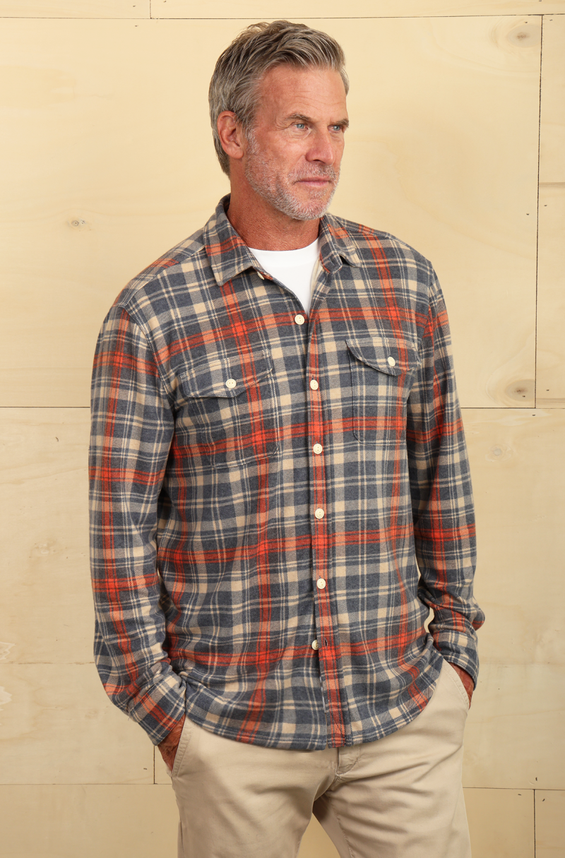 Yellowstone Crossroads Plaid Sweater-Knit Shirt