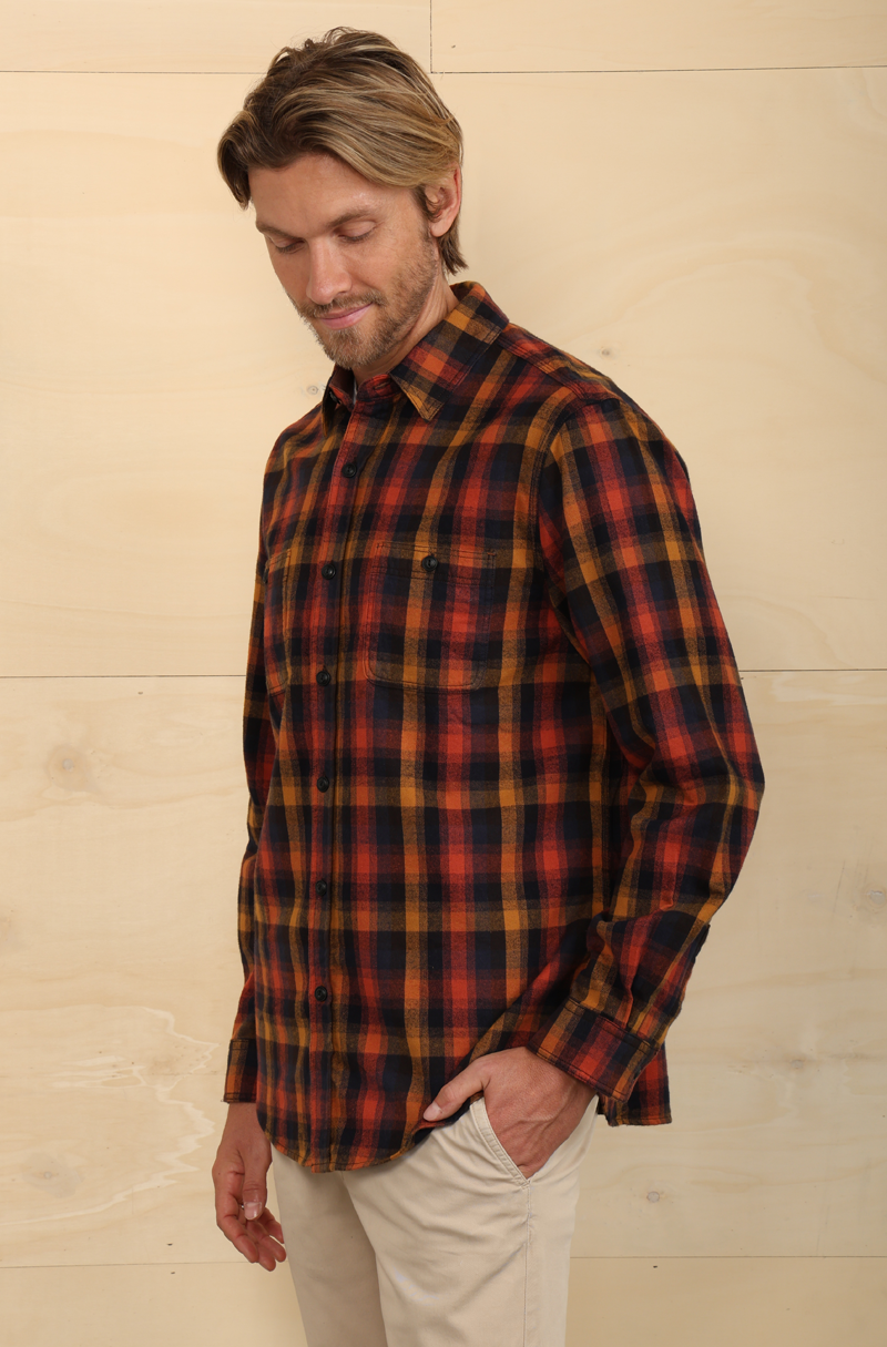 Fireside Cabin Checks Brushed Flannel