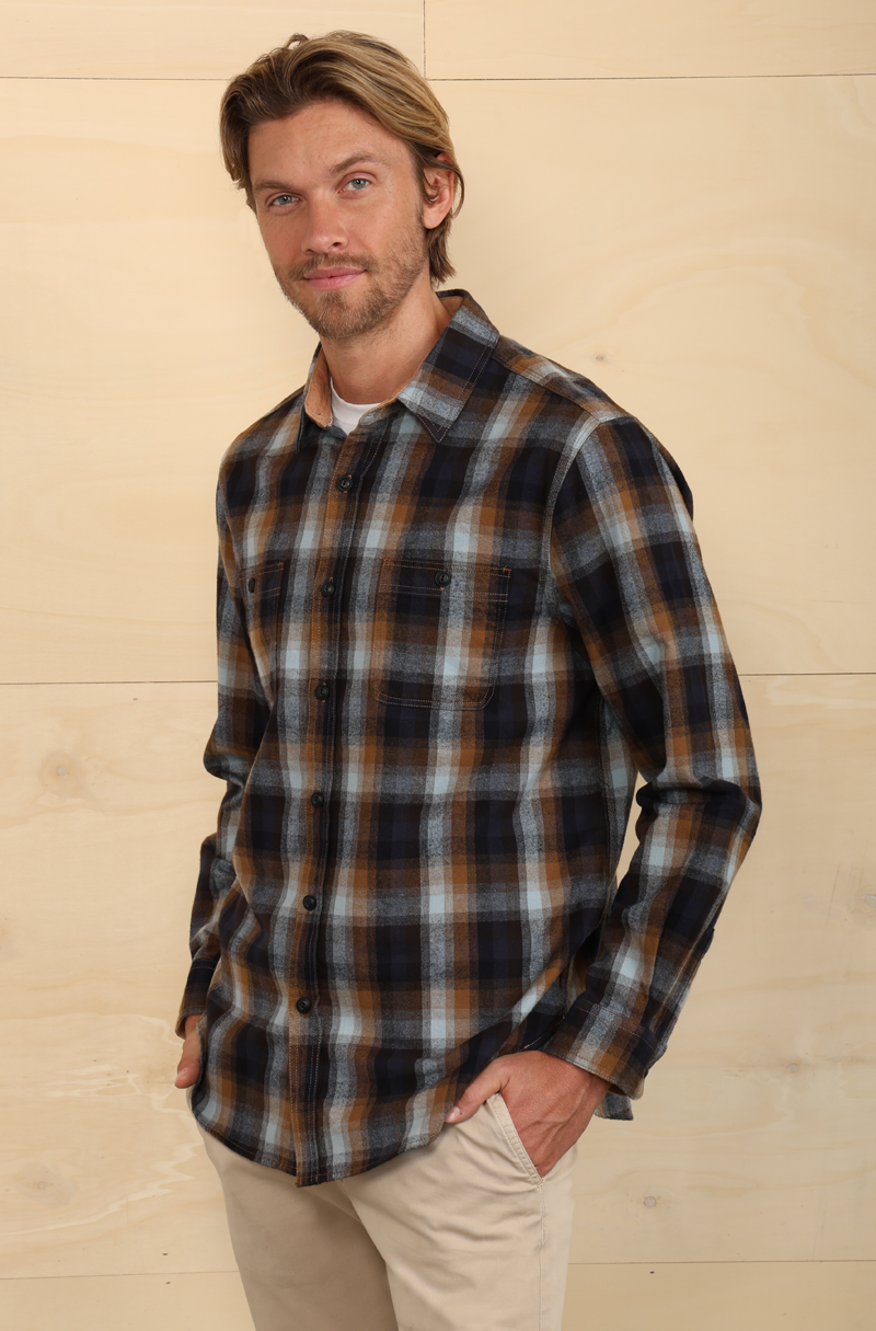 Fireside Cabin Checks Brushed Flannel