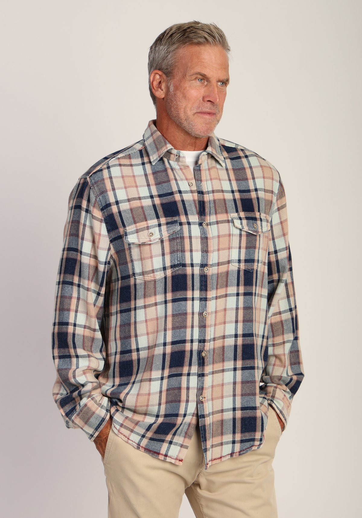 Shea Genuine Indigo Plaid