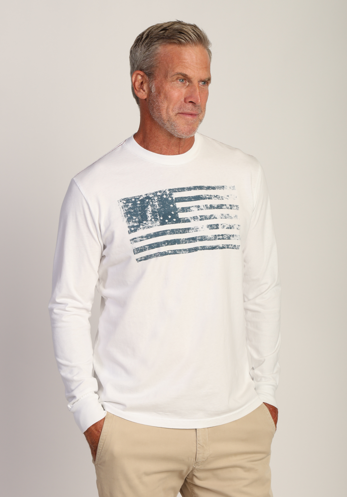 Vintage American Flag L/S Tee