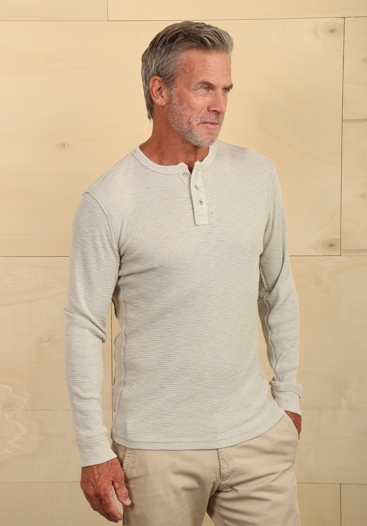 Bowery Waffle Thermal Henley
