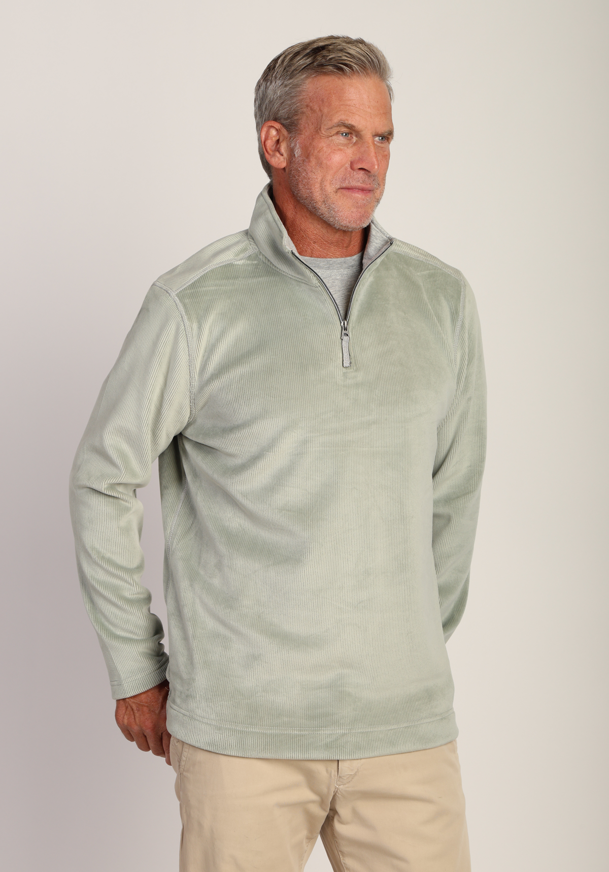 Apres Lux Sueded Cord 1/4 Zip Pullover