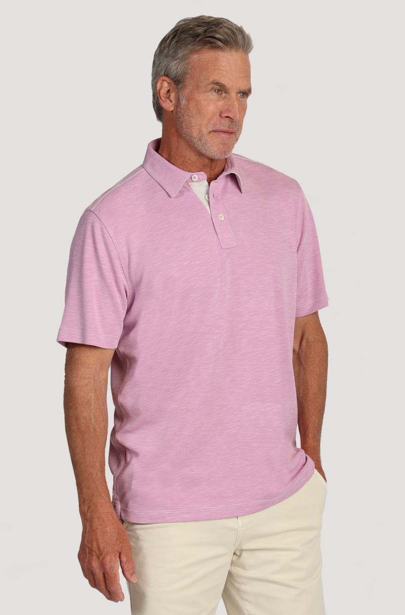 Sueded Dobby Model Tencel Polo