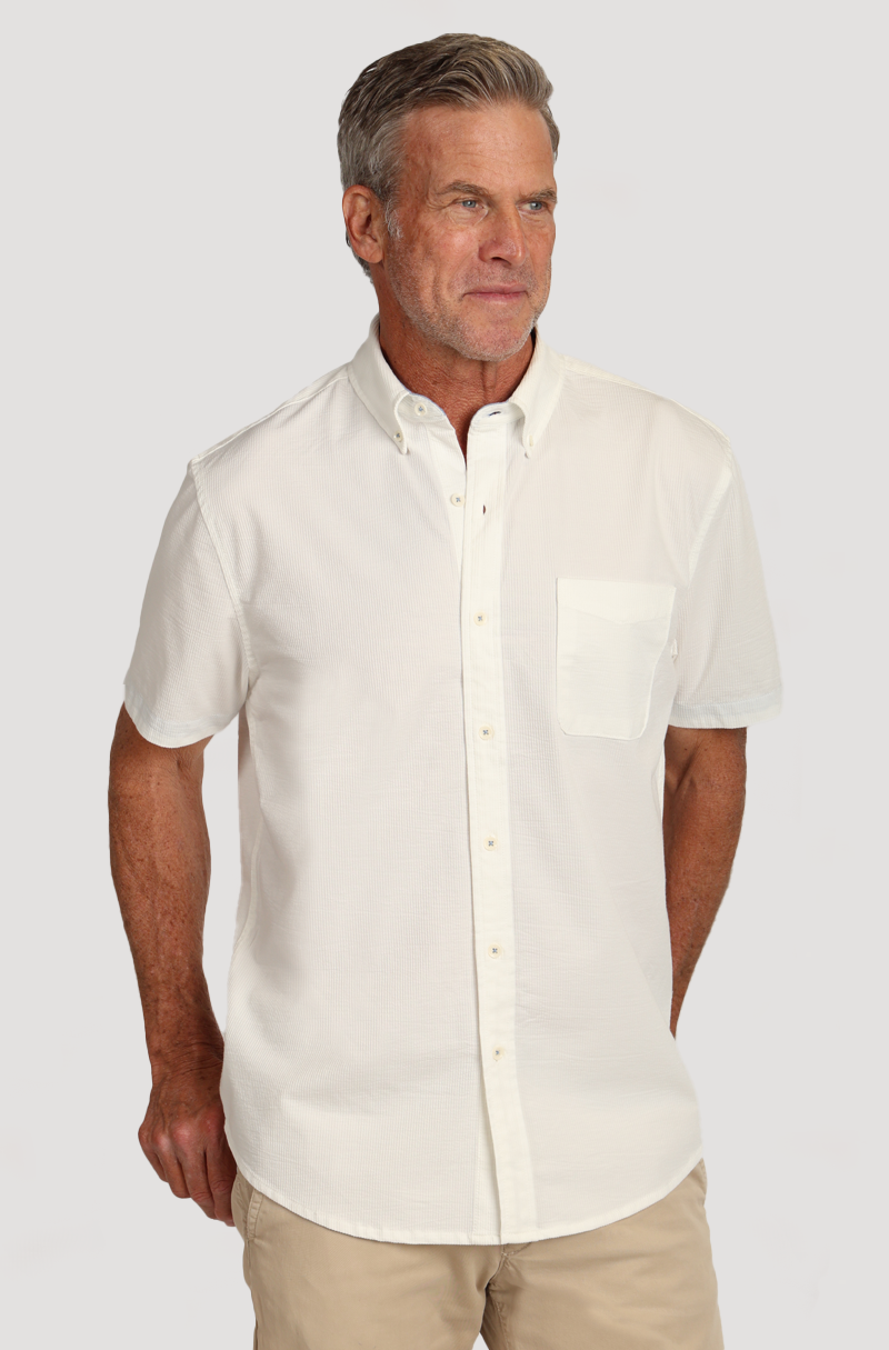 Stretch Knit Seersucker Shirt