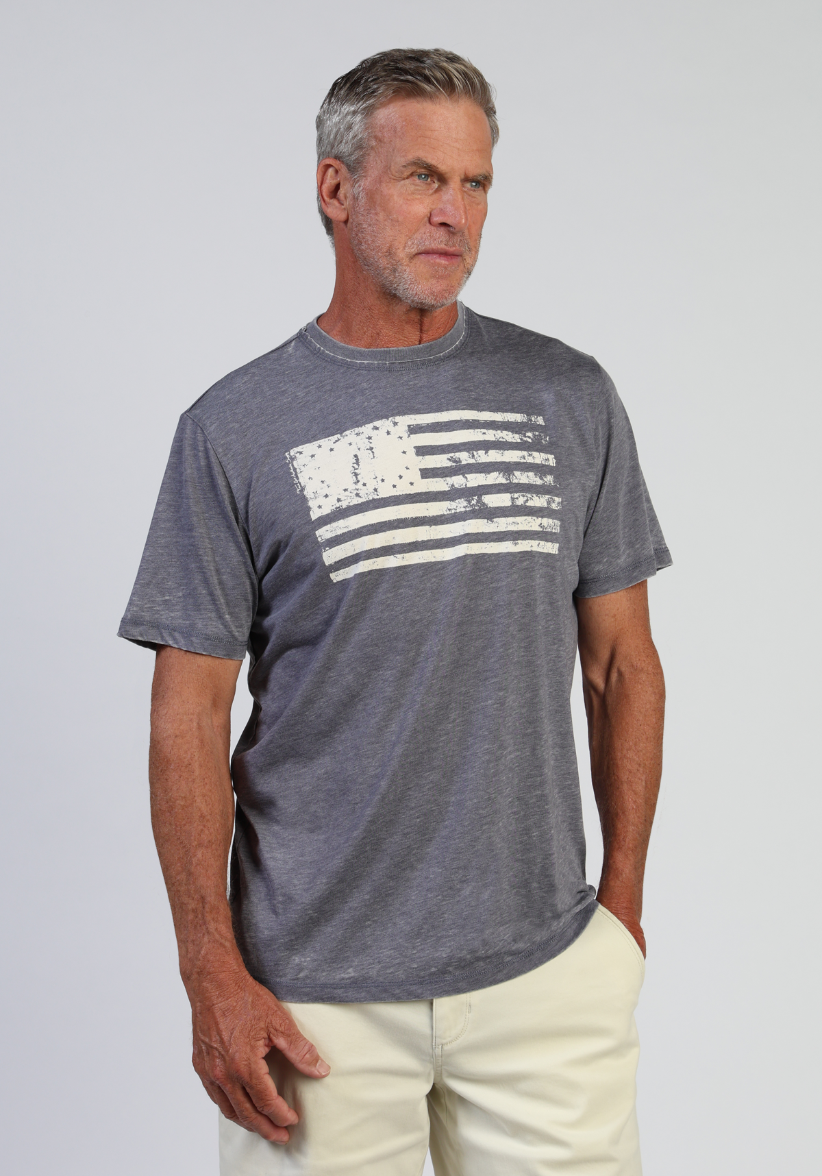 Vintage Flag Print Tee