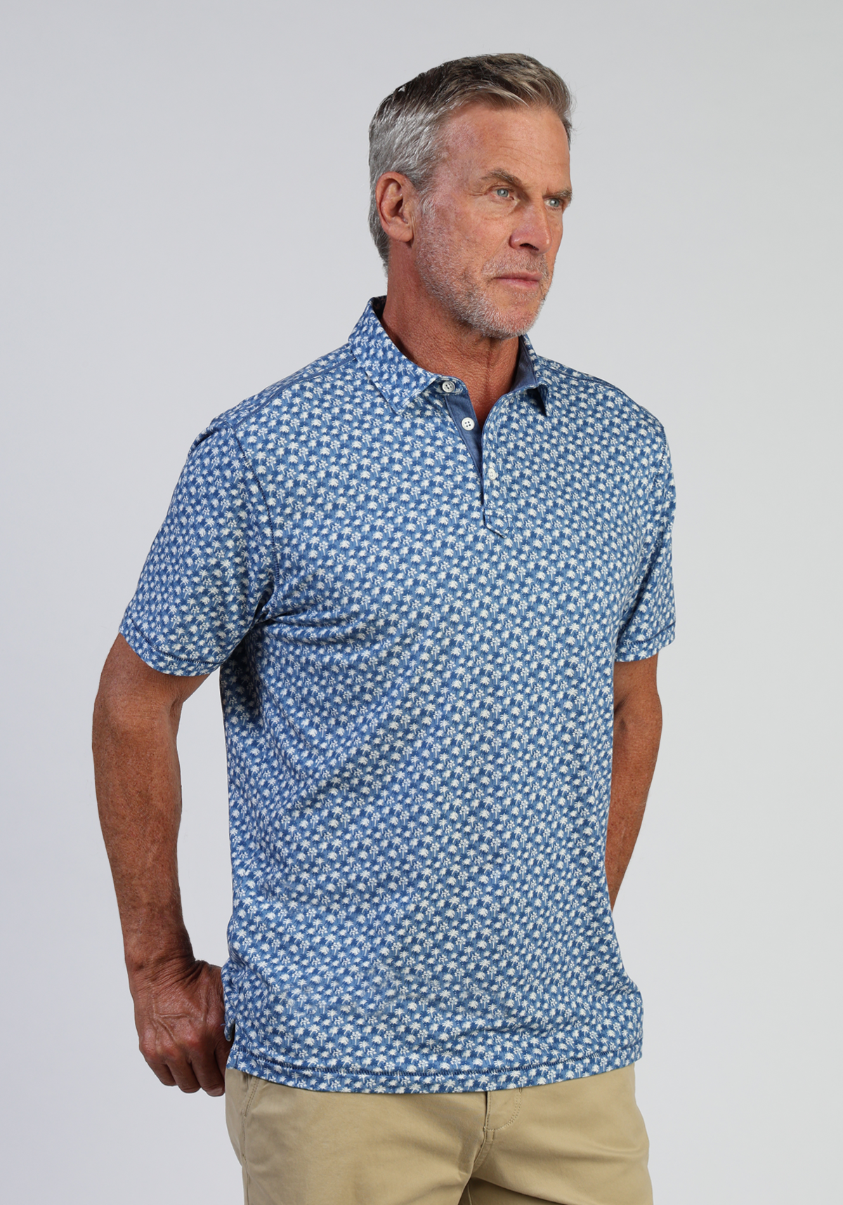 Palms Print Polo