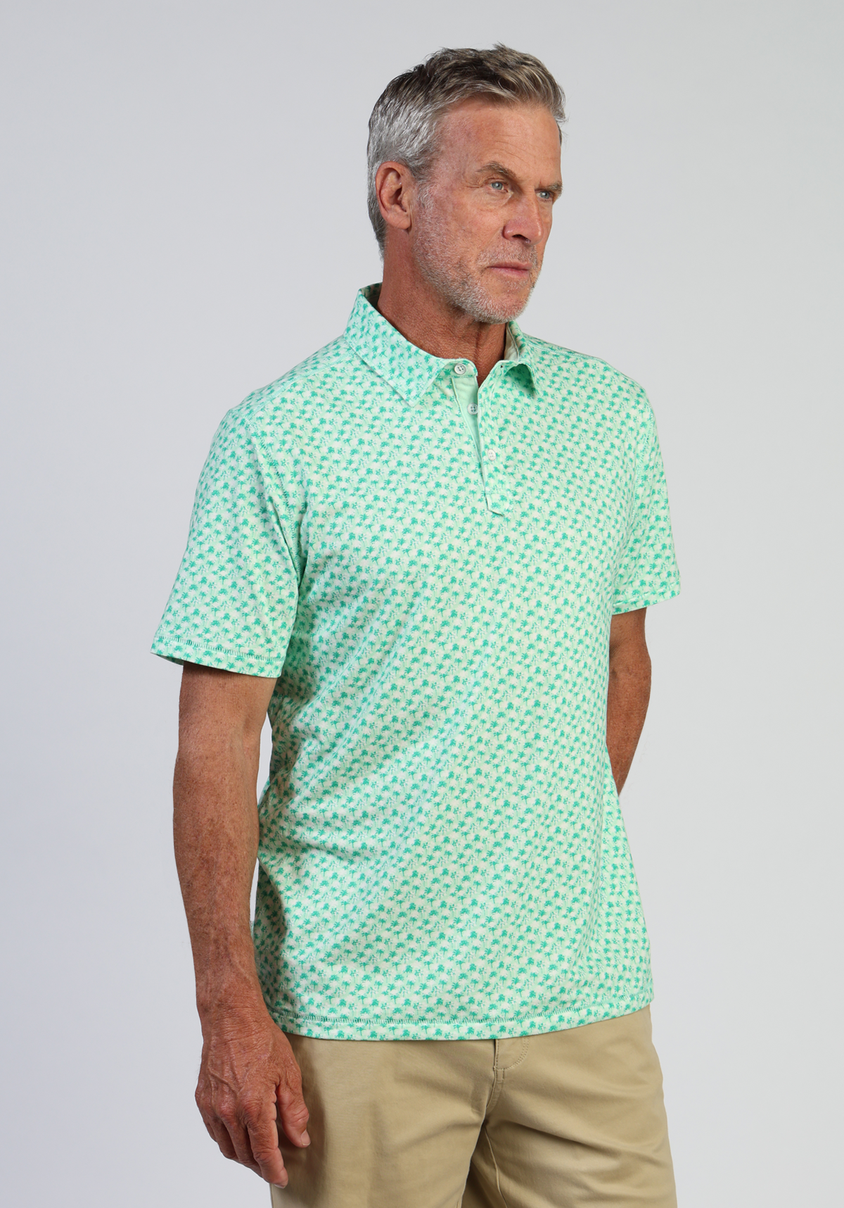 Palms Print Polo