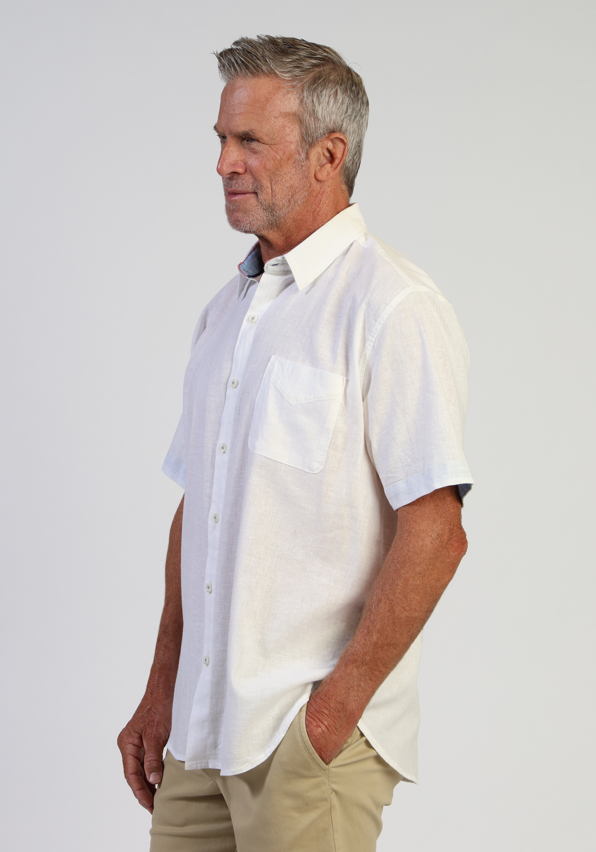 Washed Melange Linen Shirt