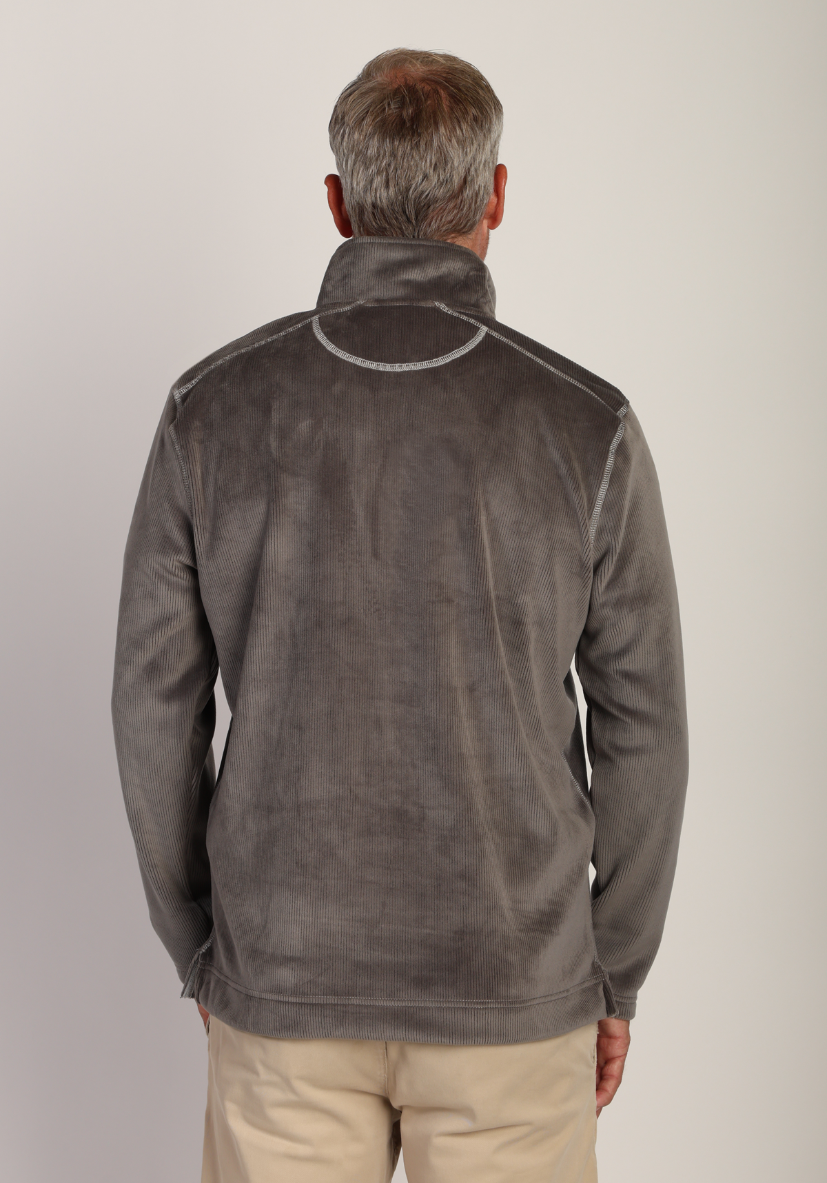 Apres Lux Sueded Cord 1/4 Zip Pullover - True Grit / dylan