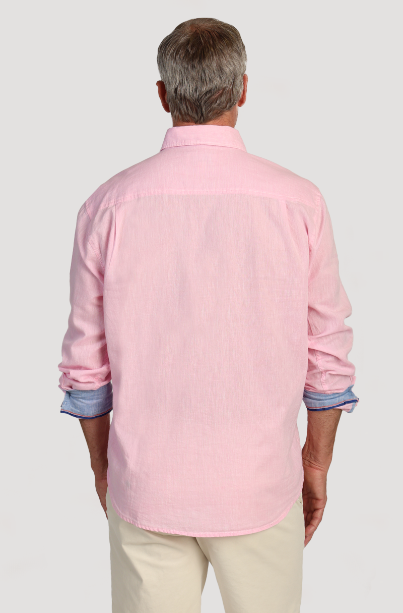 Washed Melange Linen L/S Shirt