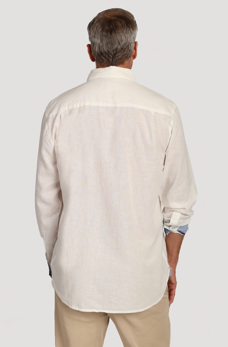 Washed Melange Linen L/S Shirt