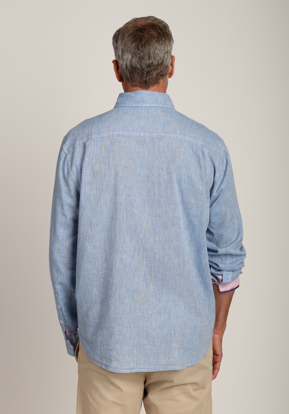 Washed Melange Linen L/S Shirt