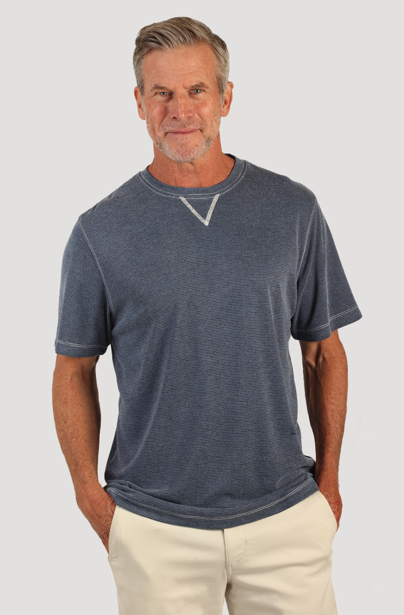 Sueded Dobby Modal Tencel S/S Crew
