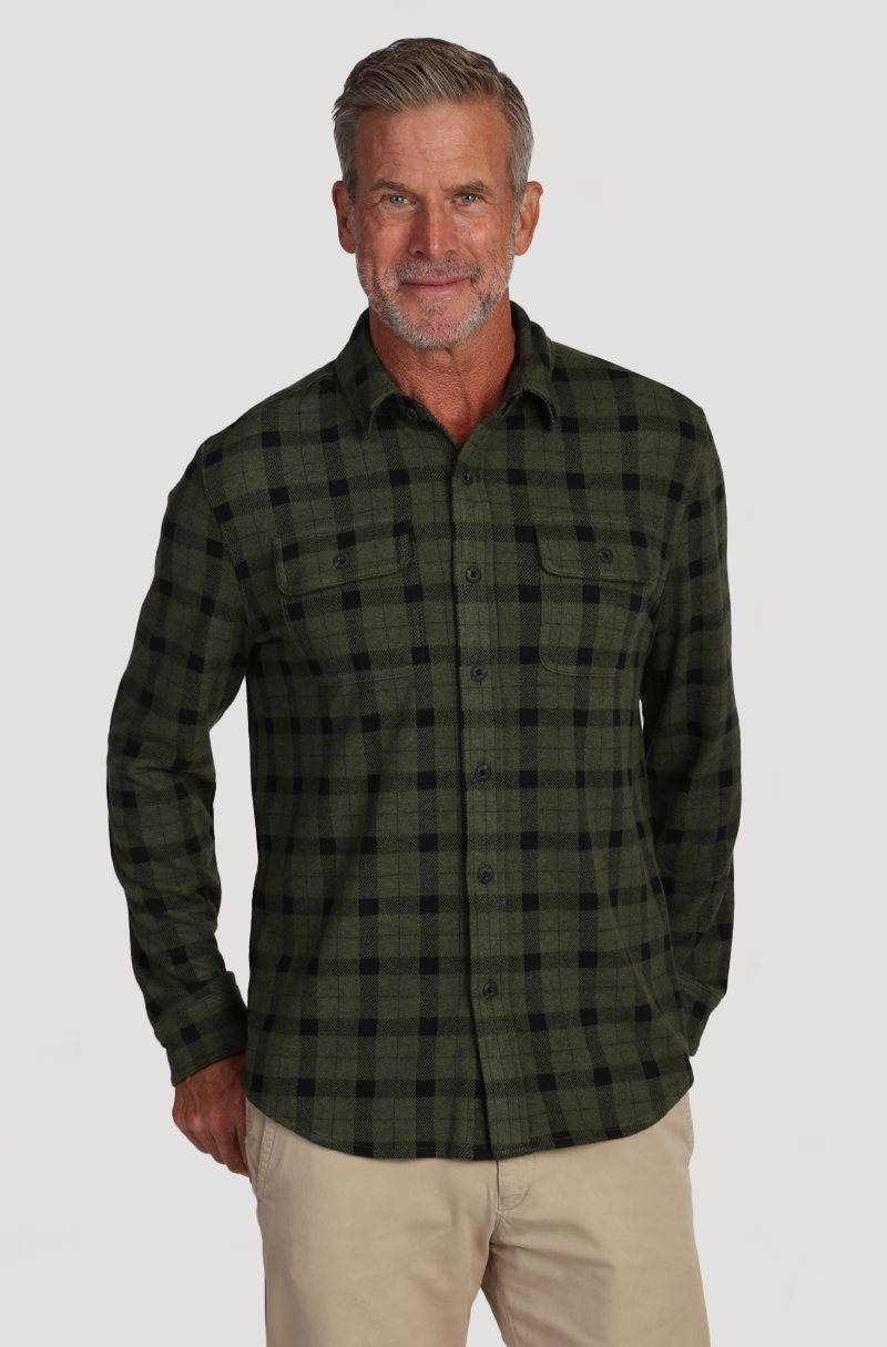 Four Square Sweater-Knit Shirt