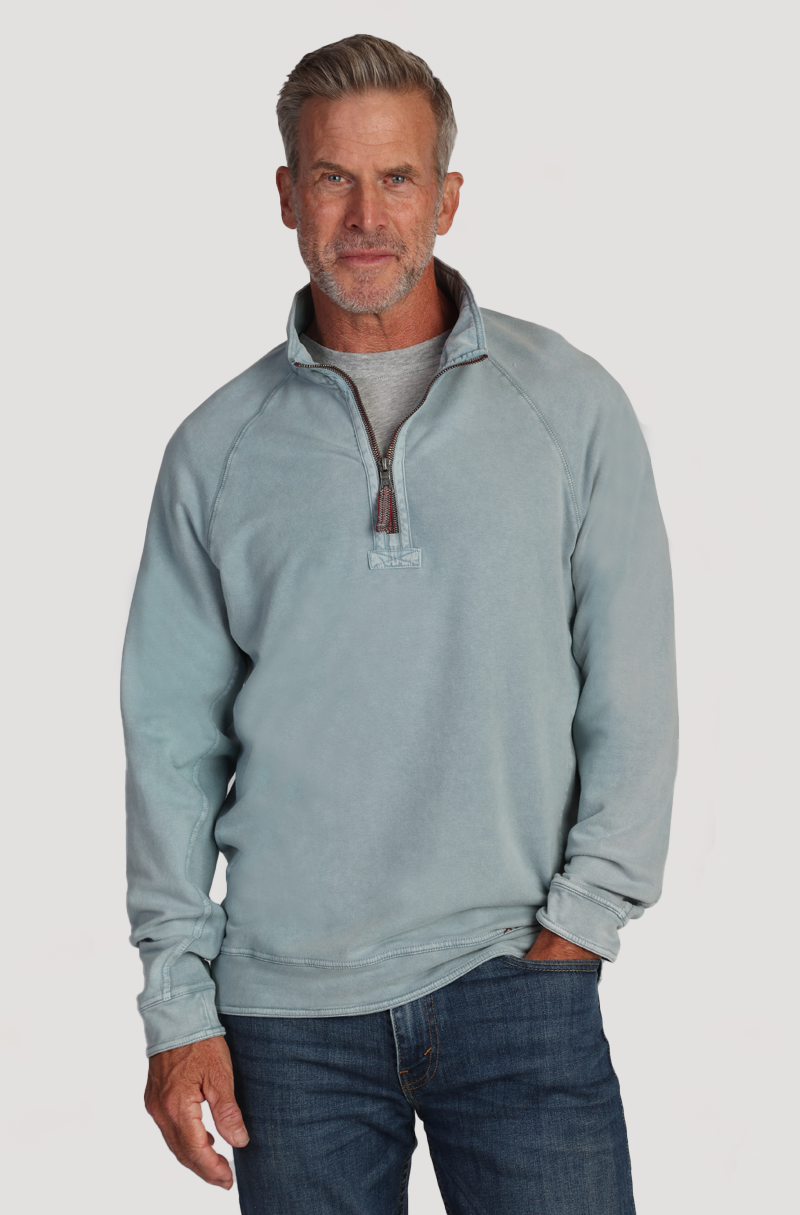 Cashmere Heather Fleece 1/4 Zip Raglan Pullover