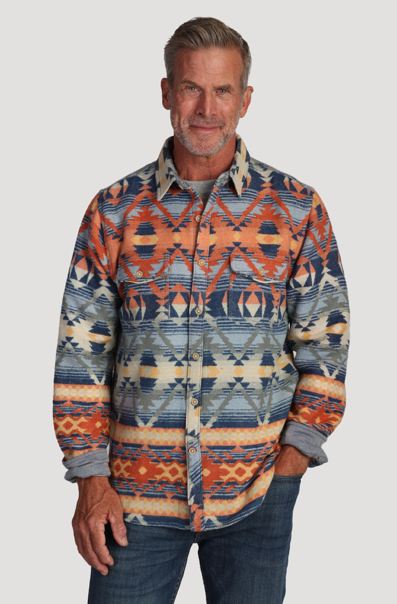 Chimayo Indigo Double Weave Shirt Jacket