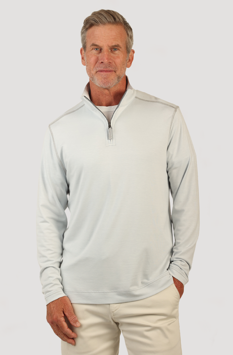 French Terry Knit 1/4 Zip Pullover