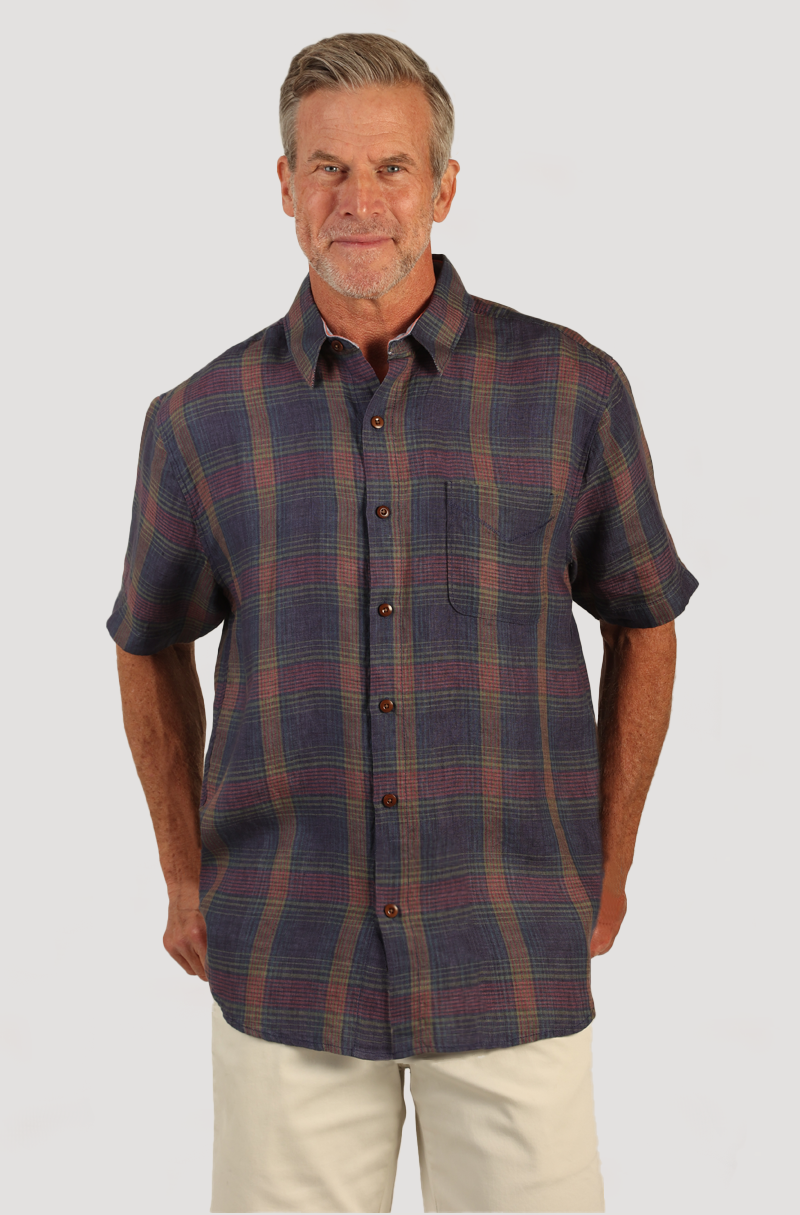 Melange Plaid S/S 1 PKT Shirt