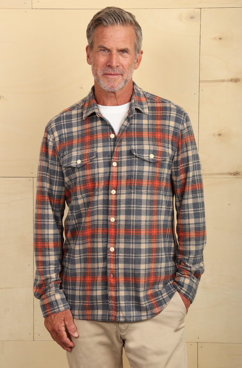 Yellowstone Crossroads Plaid Sweater-Knit Shirt