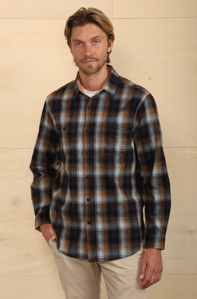 Fireside Cabin Checks Brushed Flannel
