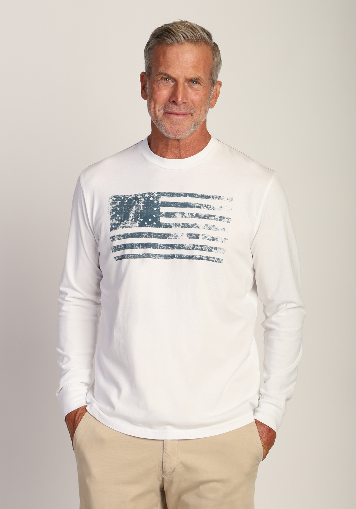 Vintage American Flag L/S Tee