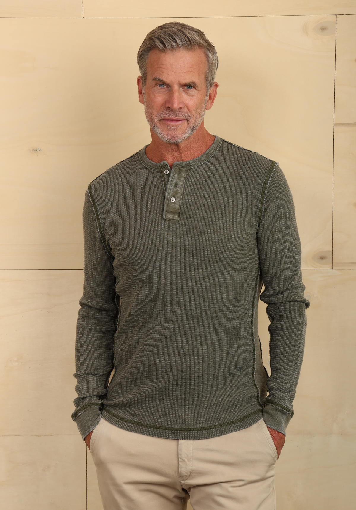 Bowery Waffle Thermal Henley