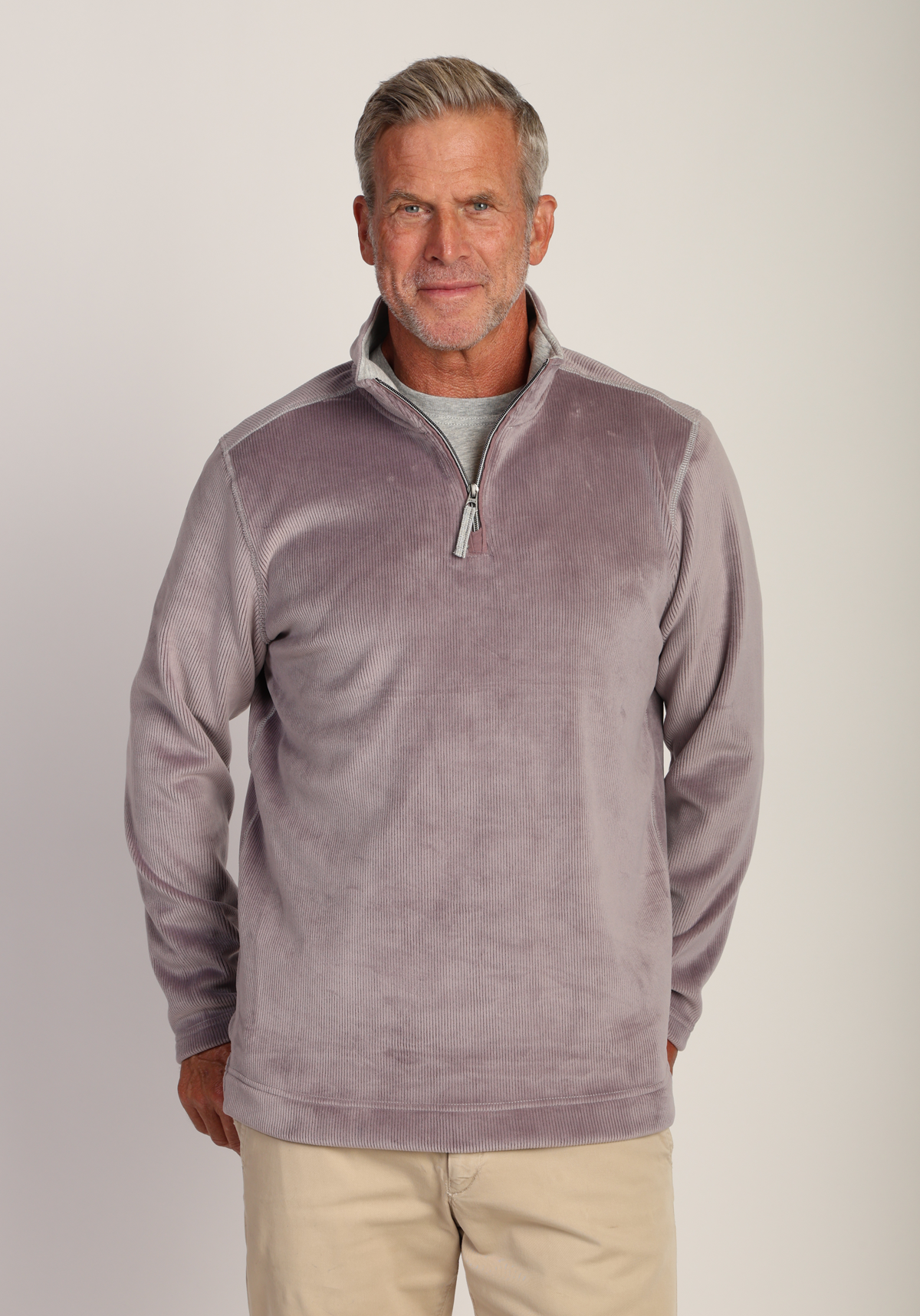 Apres Lux Sueded Cord 1/4 Zip Pullover