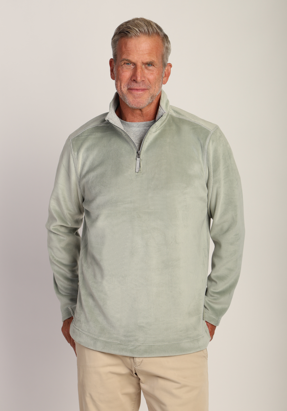 Apres Lux Sueded Cord 1/4 Zip Pullover