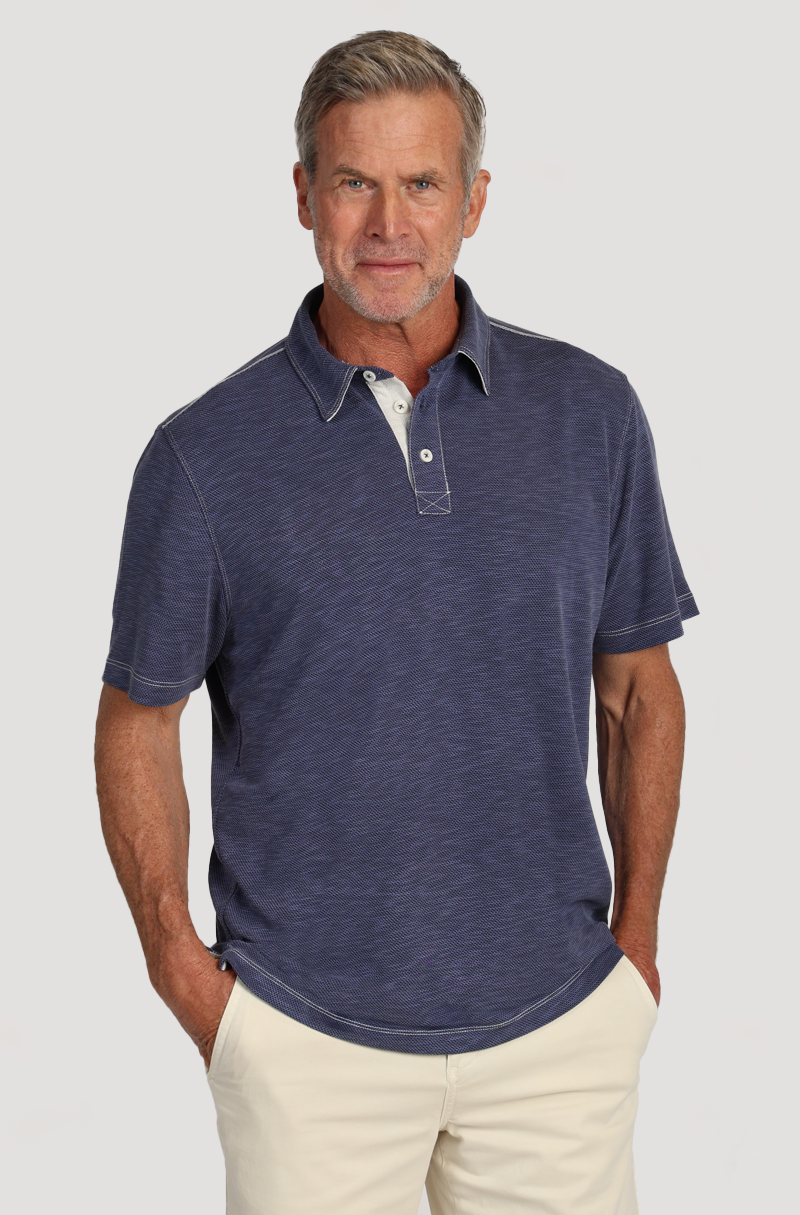 Sueded Dobby Model Tencel Polo
