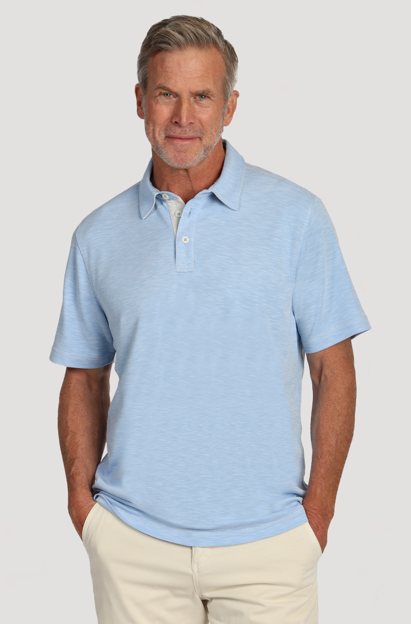 Sueded Dobby Model Tencel Polo