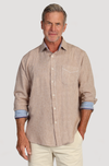 Washed Melange Linen L/S Shirt