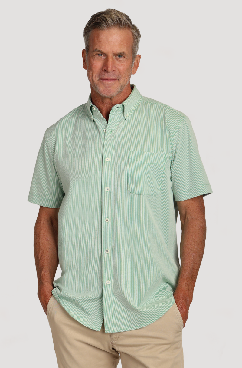 Stretch Knit Seersucker Shirt