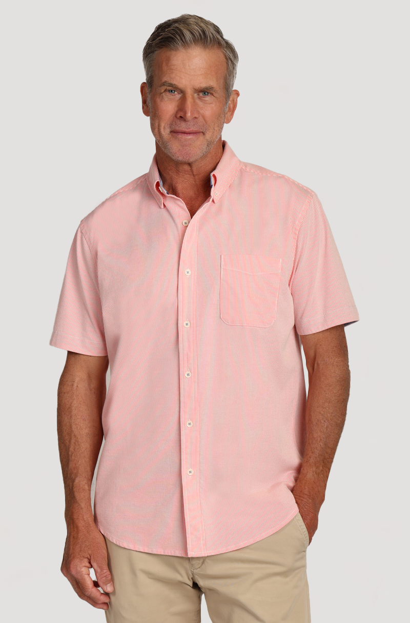 Stretch Knit Seersucker Shirt