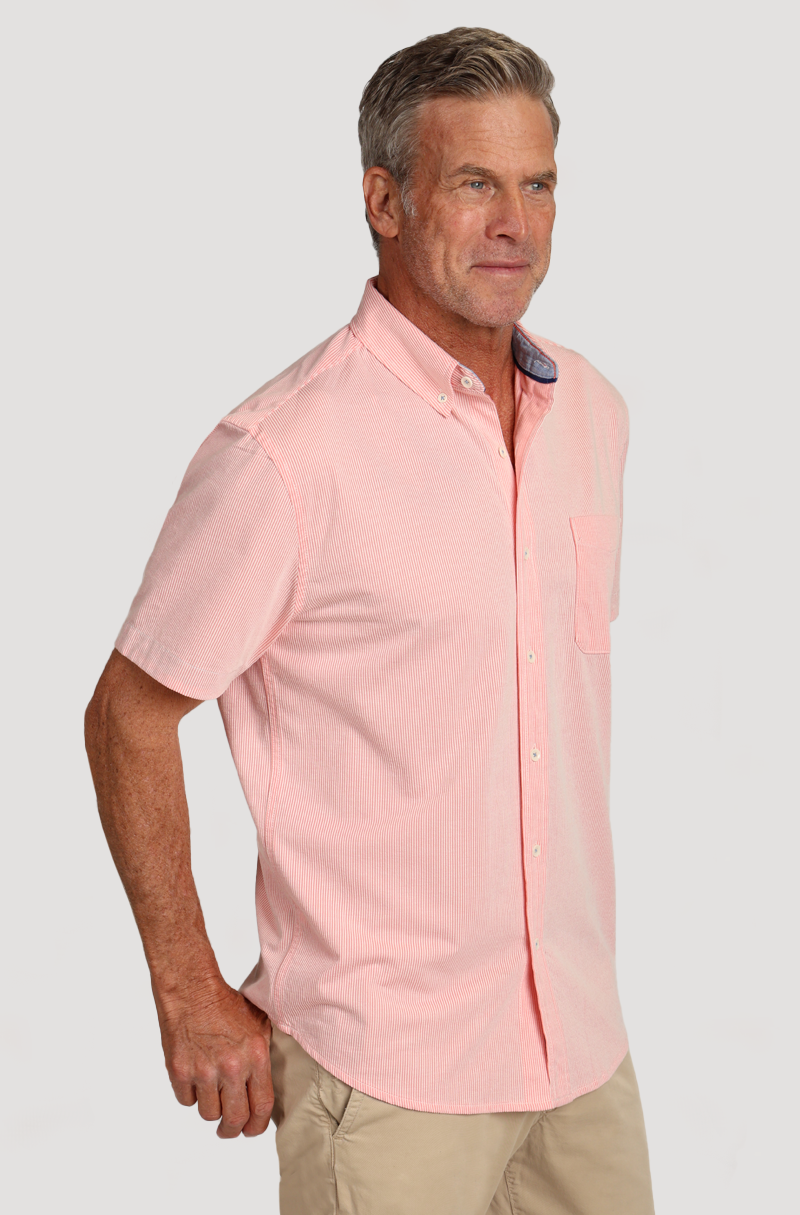 Stretch Knit Seersucker Shirt