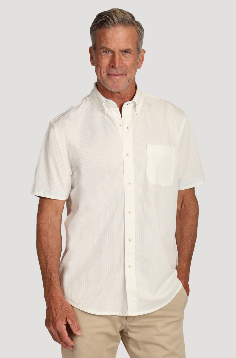 Stretch Knit Seersucker Shirt