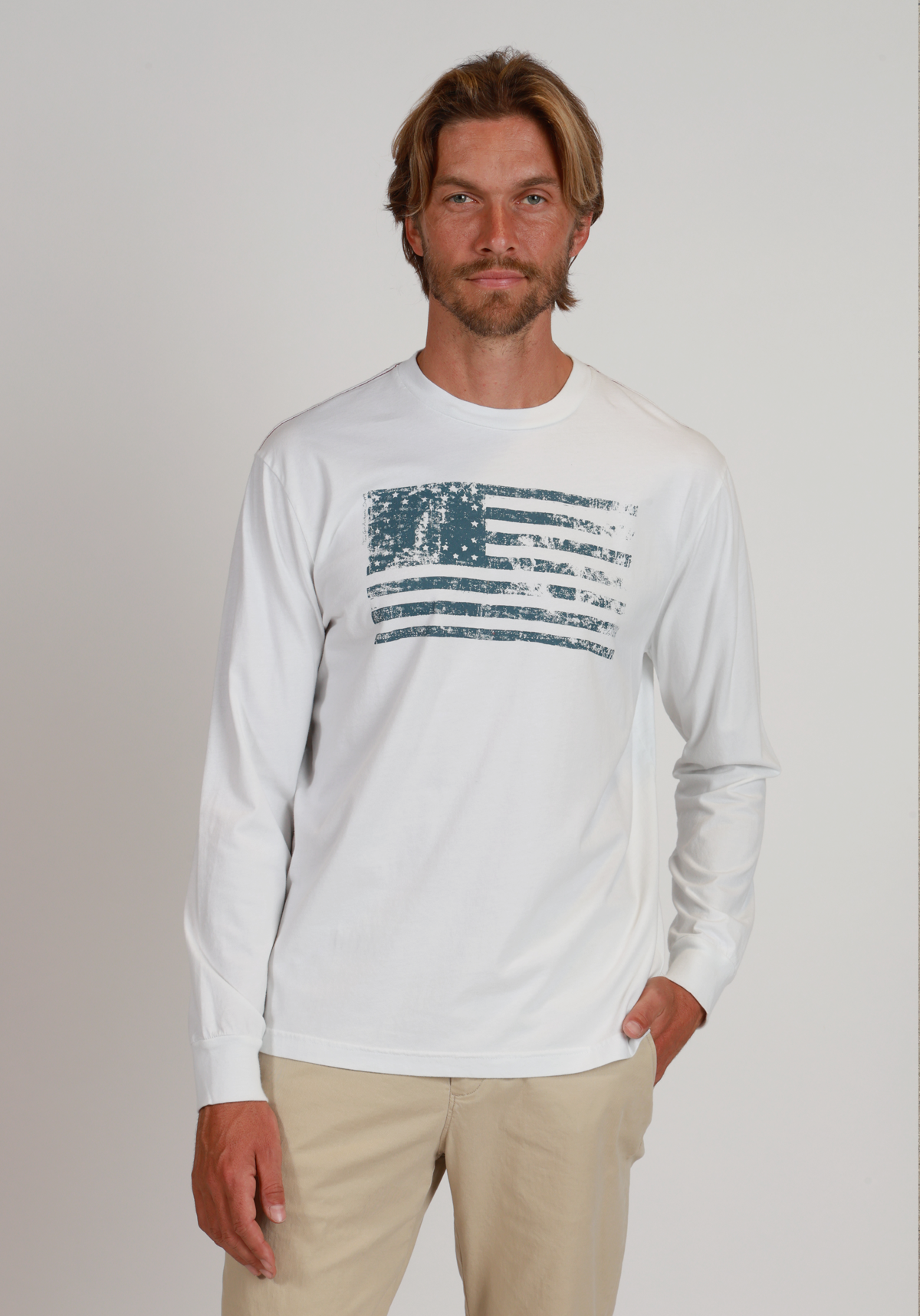 American Flag L/S Tee