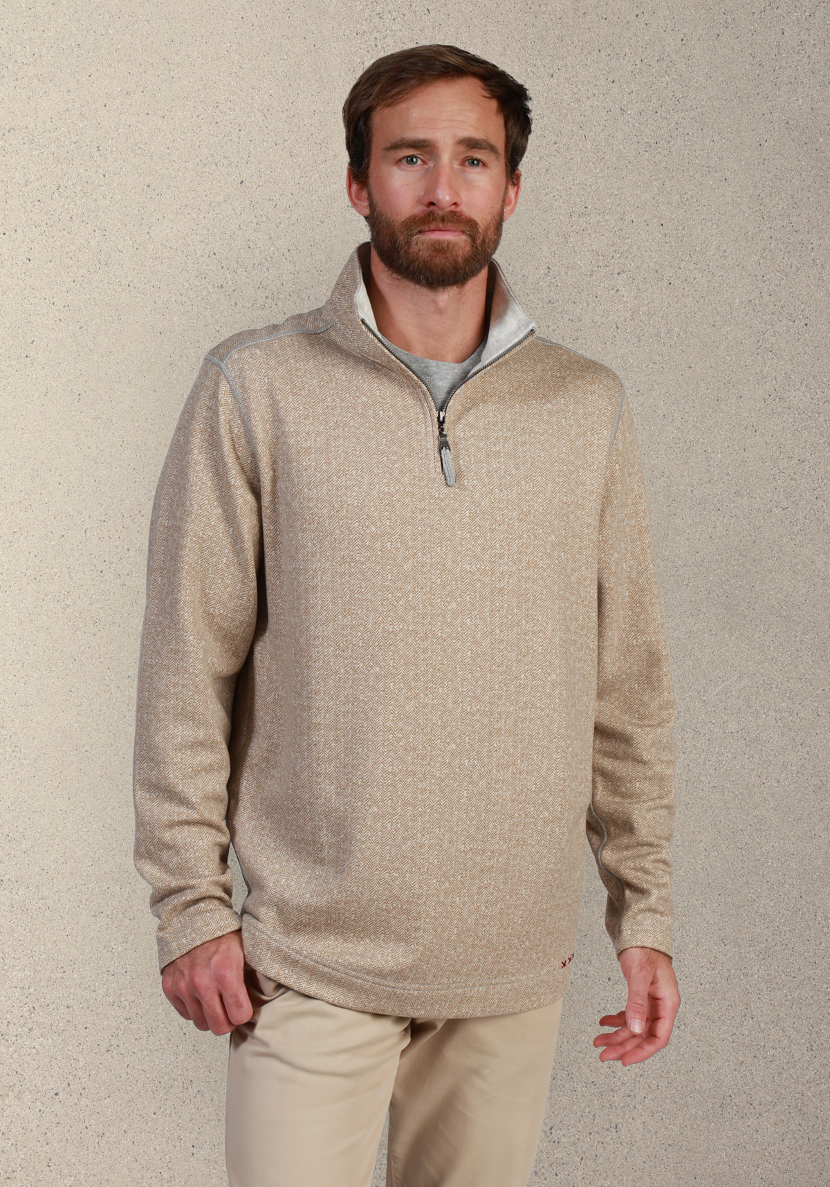 Herringbone Fleece Quarter-Zip