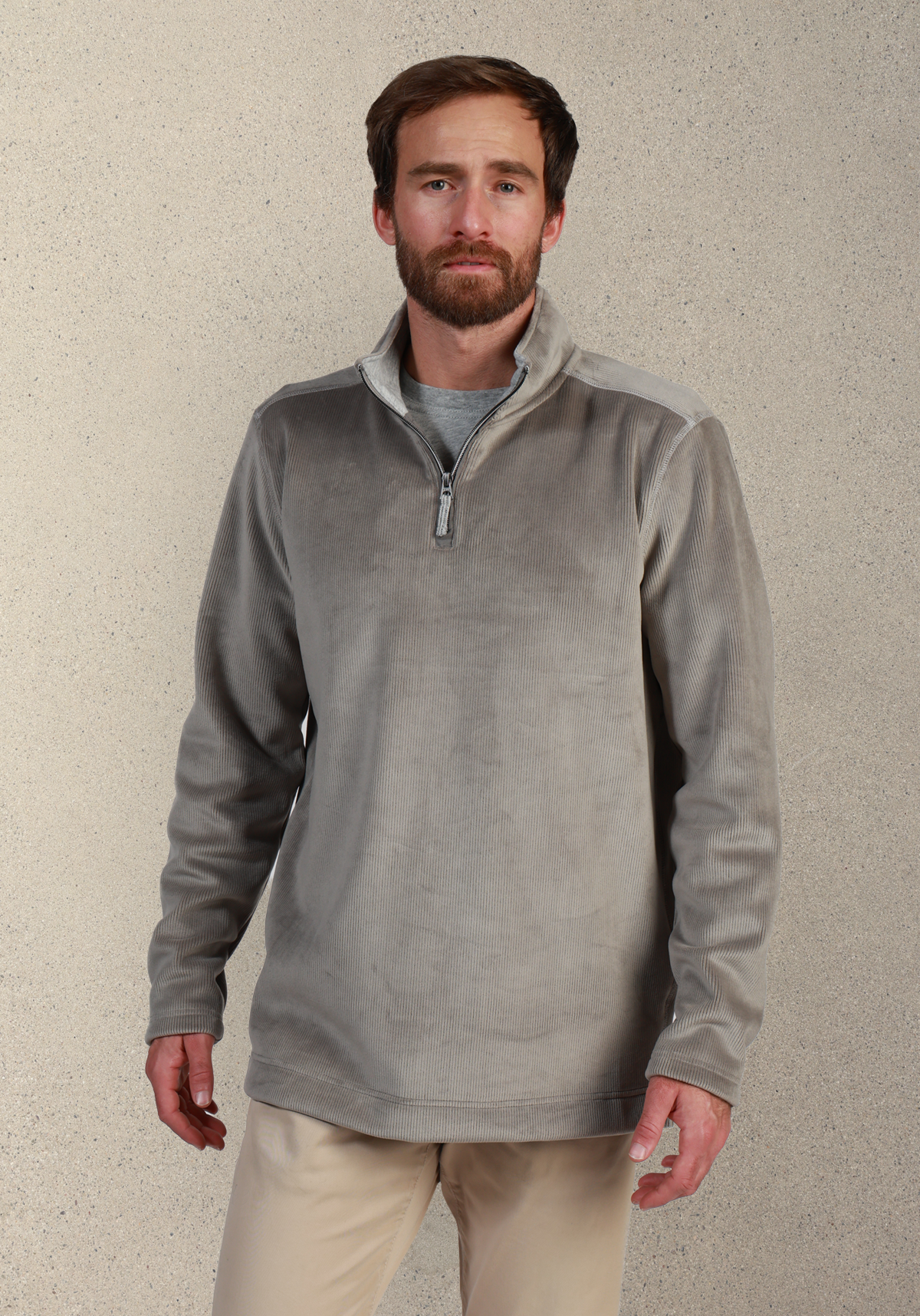 Apres Lux Sueded Corduroy Quarter-Zip