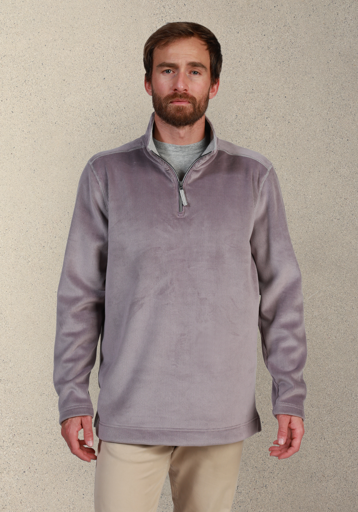 Apres Lux Sueded Corduroy Quarter-Zip