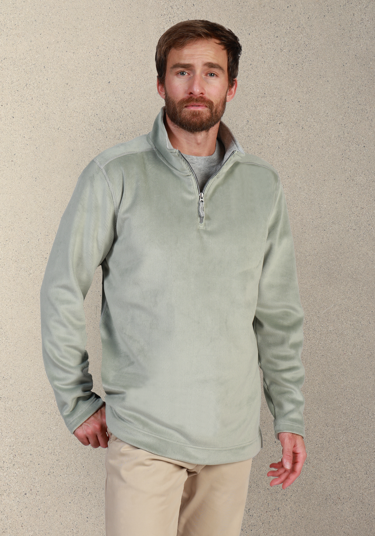 Apres Lux Sueded Corduroy Quarter-Zip