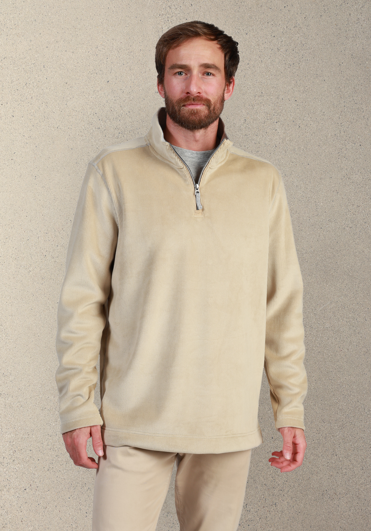 Apres Lux Sueded Corduroy Quarter-Zip